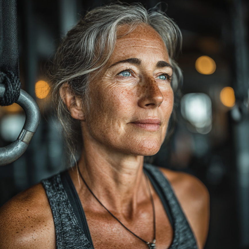 Активні люди зрілого віку займаються фітнесом